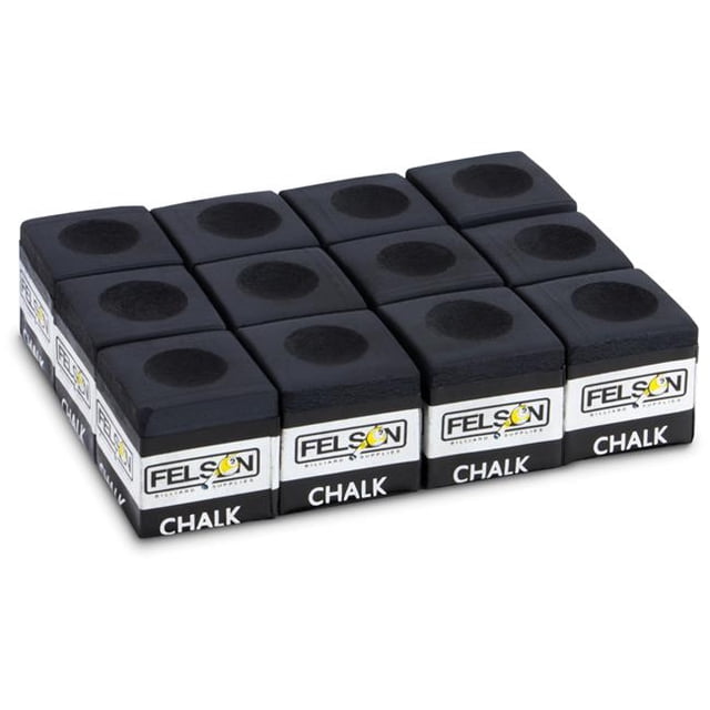 Craie pour Queue de Piscine, Noire - Lot de 12