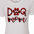 thumbnail image 4 of Inktastic Dog Mom with Paw Print in Plaid Women's T-Shirt, 4 of 5
