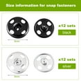 thumbnail image 4 of letairis 24pcs/set Metal Snap Fasteners For Sewing Craft Easy To Match And Wide Application Fashionable 8mm 1Set, 4 of 6