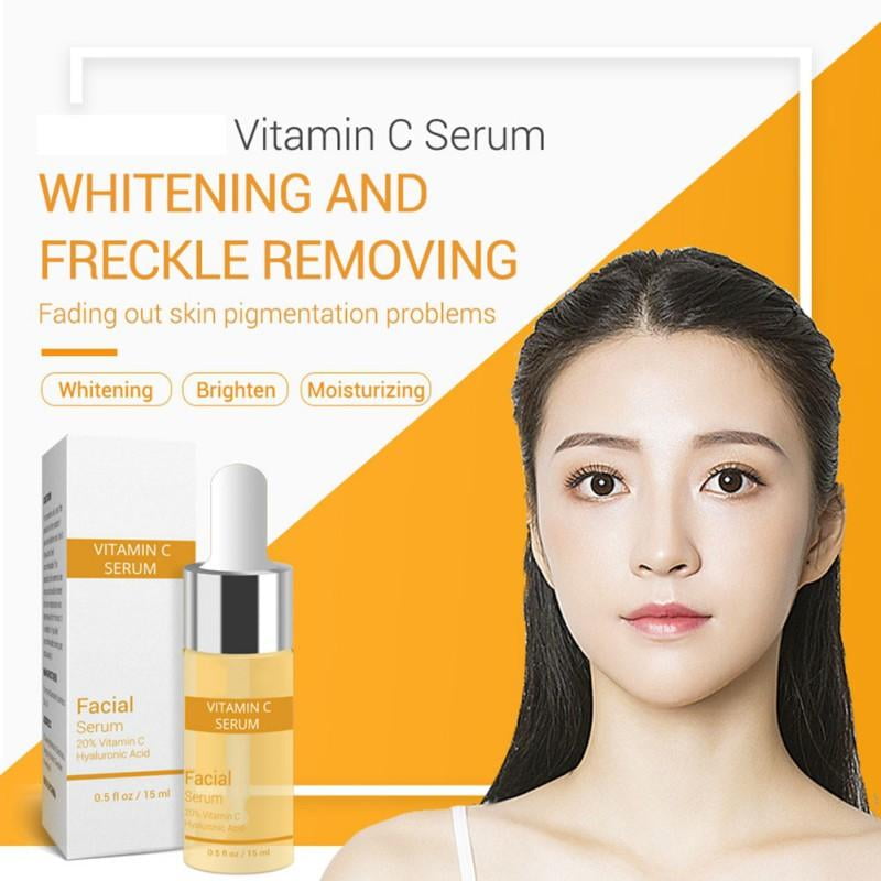 Vitamin C Serum for Face, Topical Facial Serum with Hyaluronic Acid