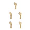 thumbnail image 3 of Wweixi Chic Chain Hand Model Shop Display Holder for Stunning Jewelry Showcase Yellow Skin Color 25.5cm 5Set, 3 of 6