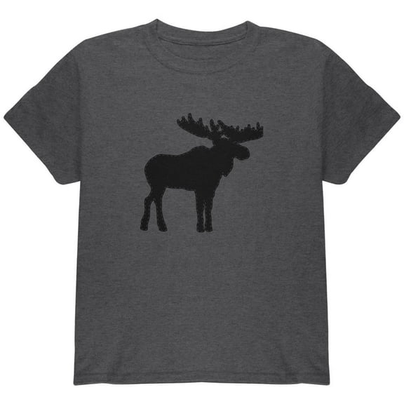 Moose Faux Stitched Youth T Shirt