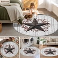 thumbnail image 5 of Round Rug 5Ft Washable Non-Slip, Texas Star Retro Circle Area Rugs for Living Room Bedroom, Vintage Brown Red Berry Wooden Indoor Floor Mats Carpet Runner for Home Decor Aesthetic, 5 of 8