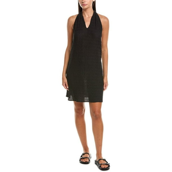 Natori womens Waves Mini Halter Dress, m, Black