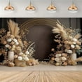 thumbnail image 2 of Boho Pampas Grass Floral Wall Wedding Backdrop White Pink Rose Bridal Shower Photography Background Bohemia Baptism Newborn Shower Birthday Party Decorations Banner Supplies Photo Booth Props, 2 of 5