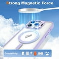 thumbnail image 2 of KOMI Magnetic Case for iPhone 13 Pro Max Case with Camera Stand [Compatible with MagSafe] [Military Drop Tested] Shockproof Slim Clear iPhone 13 Pro Max Phone Case for Women Men Purple, 2 of 5