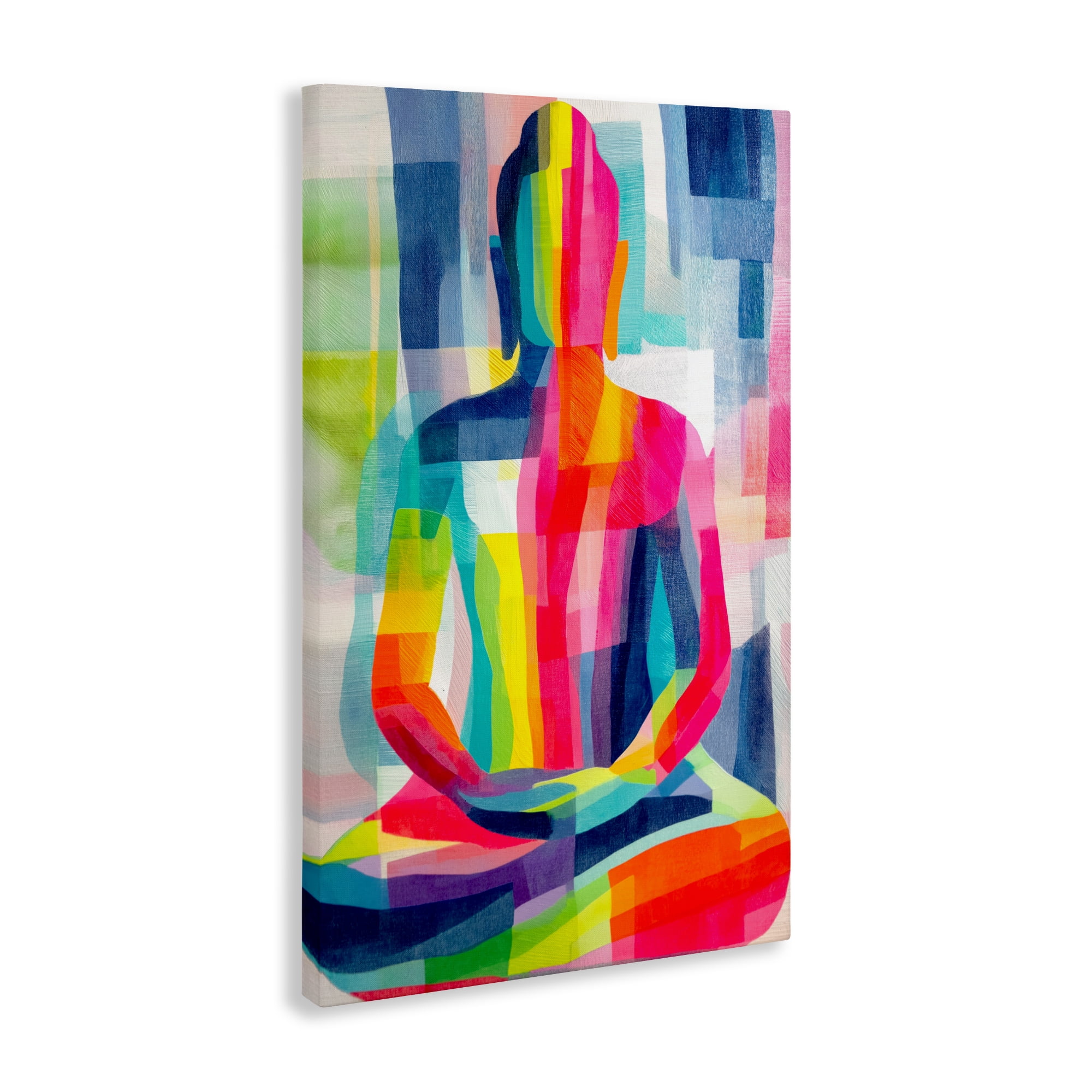 Geometric Buddha In Spectrum Canvas Art, 20 x 30, By Chromatic Storm Studio