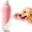 Pink, variant on 2 Pack Silicone Portable Dog Water Bottle Attachment, Slip-On Pet Water Bowl Dispenser, Leak Proof Foldable Leaf Shape Water Accessory for Walking Hiking Travel
