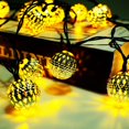 thumbnail image 2 of Solar LED Globe String Light 23ft 50LED Moroccan Fairy Light Garden Waterproof Solar Lamp with 8 Modes for Garden Party Decor, 2 of 9