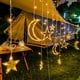 thumbnail image 3 of Mejores luces cortina LED para estrellas y luna: luces USB de corda con control remoto de 11,5 pies para Ramadán, fiestas en casa y decoraciones navideñas, 3 of 9