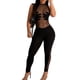 thumbnail image 1 of Mono Flaco Body sexy femenino Cuello redondo Mono de verano Vacaciones Vacaciones (Negro M) Cgtredaw Para estrenar, 1 of 1