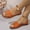 Orange, variant on Viluyesy Womens Flat Sandals, 2025 Summer New Style Ankle Buckle Open Toe Summer Casual Shoes Brown