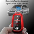 thumbnail image 6 of Key Fob Cover Compatible with Toyota Land Cruiser Venza RAV4 Prime Sienna Fortuner Mirai 2018-2022 4 Button Keychain Case Holder Protector,Red, 6 of 7
