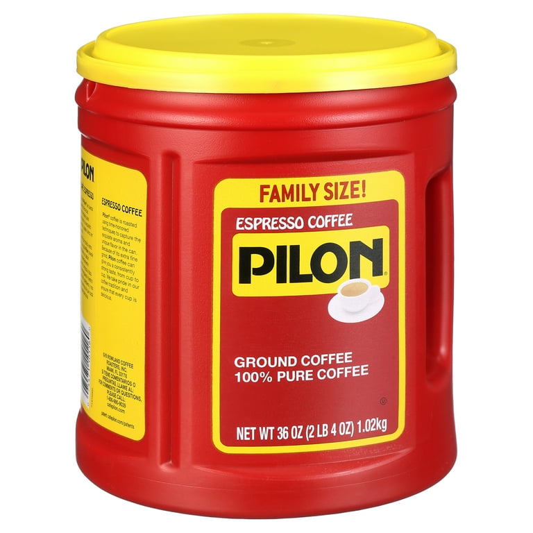 Café Pilon Espresso Coffee Ground Molido 100% Pure 36 Ounce Can (1 Can)