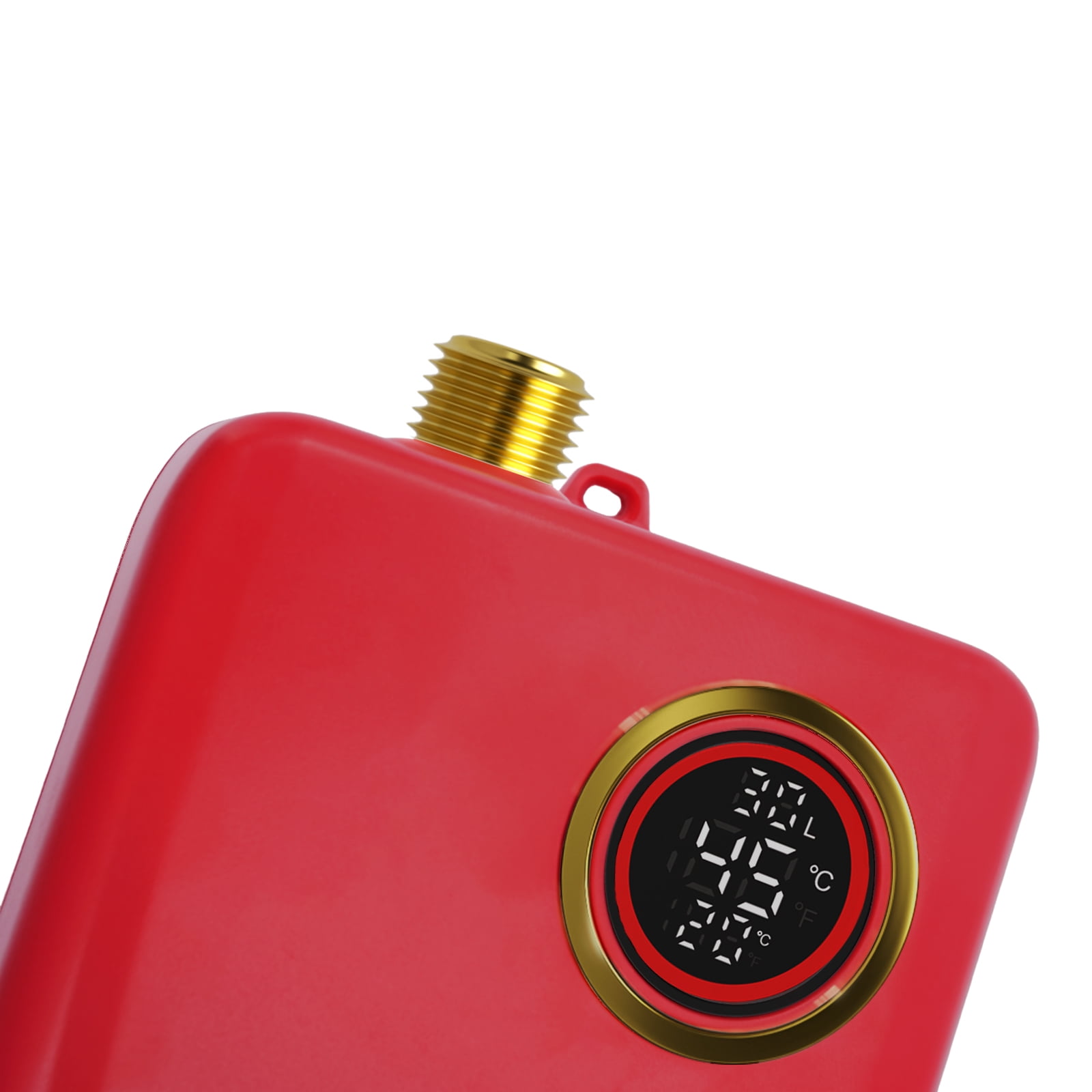 Electric Tankless Water Heater 3KW 110V Instant Water Heater for Kicthen LED Display Stainless Steel Red