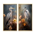 thumbnail image 2 of Designart "Wildlife Photography White Heron Portrait III" Animals Heron Framed Wall Art Set Of 2 - Children's Art White Frame Gallery Set For Office Decor, 2 of 6
