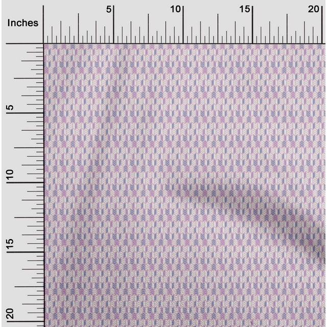 oneOone Viscose Chiffon Fabric Arrow & Parallelogram Geometric Printed Craft Fabric BTY 42 Inches Wide