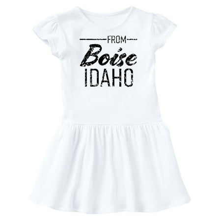 

Inktastic From Boise Idaho in Black Distressed Text Gift Toddler Girl Dress