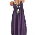 thumbnail image 1 of Dalazy Robe d'Été Sans Manches à Bretelles pour Femmes, Col Rond, Bleu Clair, m Violet L, 1 of 3