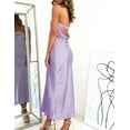 thumbnail image 3 of ORUYROP Robe Longue Maxi en Satin Soyeux à Dos Nu pour Femmes, Dos Bas, Ajourée, Élégante, Sans Bretelles, Longue, Invitée de Mariage, 3 of 5
