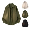 thumbnail image 2 of Mens Camisas de Manga Larga Casual Color Sólido Turndown Cuello Botón Abajo Bolsillo Camisa Chaqueta, Camisas de Manga Larga para Hombres con Bolsillo, 2 of 6
