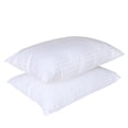 thumbnail image 1 of Almohadas Hoteleras Premium - Relleno Microgel - Firmeza Media - Fundas Rayada Satinada - 100% Algodón - Pillow - Alta Caldiad - Color Blanco (2, Estándar), 1 of 6