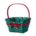 thumbnail image 6 of THLKIF Christmas Baskets for Gifts Empty Handmade Woven Gift Basket with Wooden Handle, Small Storage Container for Xmas Holiday Party Organizing Fruit Candy, 6 of 7