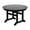 Black, variant on WestinTrends Malibu Patio Dining Table, All Weather Poly Lumber Adirondack 47" Trestle Round Outdoor Table with Umbrella Hole, White