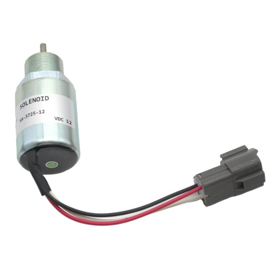 SA-3725-12 New 12V Fuel ShutOff Solenoid Valve Compatible with Mitsubishi L2E L3E S3L S4L K4N-D61KG Fit for Mahindra Max 28 Fit for Tractor EC13 EC15 EC15B EC20 EC20B EC25 EC30 Replacement 30A87-20402