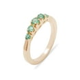 thumbnail image 1 of LBG British Made 10k Rose Gold Real Genuine Emerald Womens band Ring - 33 size options - Size 8.25, 1 of 6