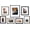 Black/Gold, variant on 7 Piece Gallery Wall Frame Set, (1) 12x16 Inch, (2) 8x10 Inch, and (4) 6x8 Inch, Bronze