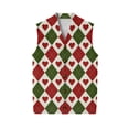 thumbnail image 6 of Valentines Day Men's Sweater Vest Heart Pattern V-Neck Button Sleeveless Cardigan Vest Sweater, 6 of 7