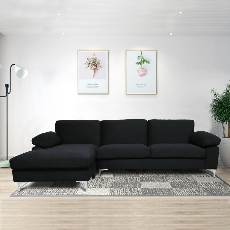 Black soft couches outlet