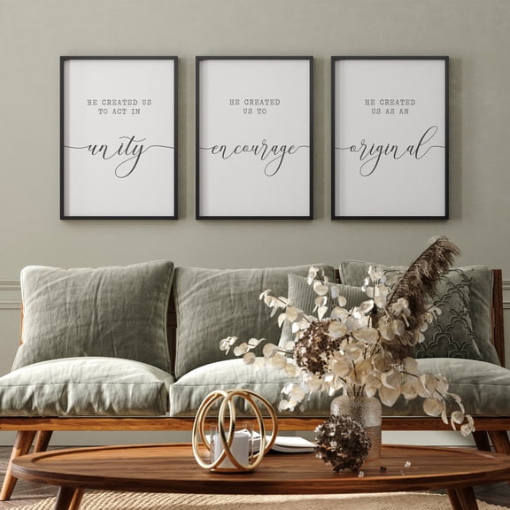 Scripture Wall Decor Bible Verse Sign God Quotes Wall Art Apartment Set 3 Unframed Paper Print 8x12