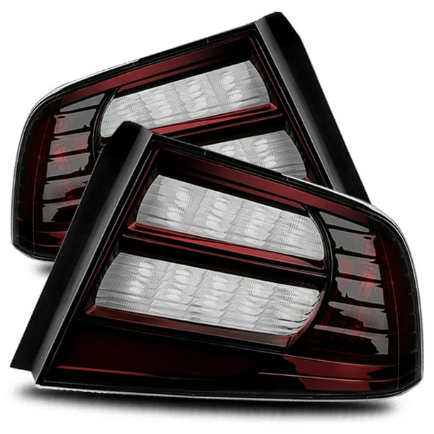 For 0408 Acura TL Dark Red/Clear Left/Right Tail Lights Rear Brake