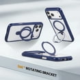 thumbnail image 4 of for iPhone 17 Pro Max Case with Stand, Built-In 360° Rotation Ring Kickstand, Compatible with MagSafe, Luxury Ultra Slim Drop Protective Lightweight Non-Slip Bumper Frame Phone Cover, Royalblue, 4 of 5