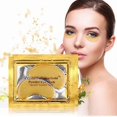 thumbnail image 1 of 1/5/10/20Pair NEW Under Eye Crystal Collagen Gel Pad Gold 24k Face Mask Anti Aging Wrinkle, 1 of 3
