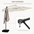 thumbnail image 7 of Autlaycil 10 FT Cantilever Patio Umbrella with Base, Hanging Offset Umbrella and Stand, Tilt - Beige, 7 of 7