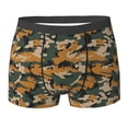 thumbnail image 6 of Men's Boxer Briefs, Dinosaur camouflage print Soft Comfy Mens Underwear Boxer Briefs Breathable With Widen Waist, 6 of 7