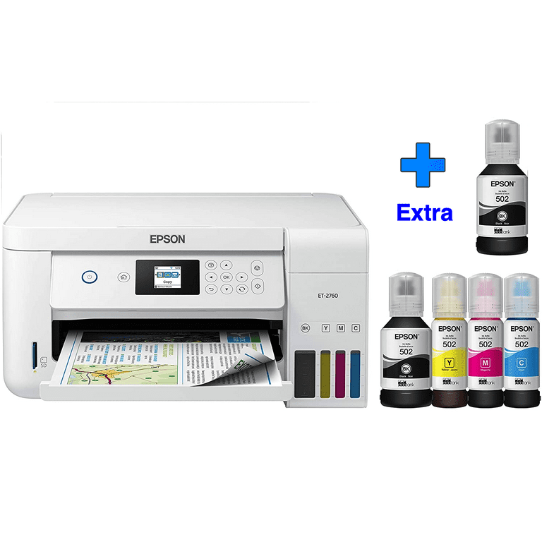 Epson EcoTank ET-2760 Special Edition Color All-in-One Supertank Printer with extra Black Ink - Walmart.com