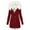 Wine, variant on Luxalzxs Winter Coats for Women Winter Warm Jackets Plus Size Fleece Lined Thick Overcoat Hooded Puffer Down Jacket Zipper Parka Coat