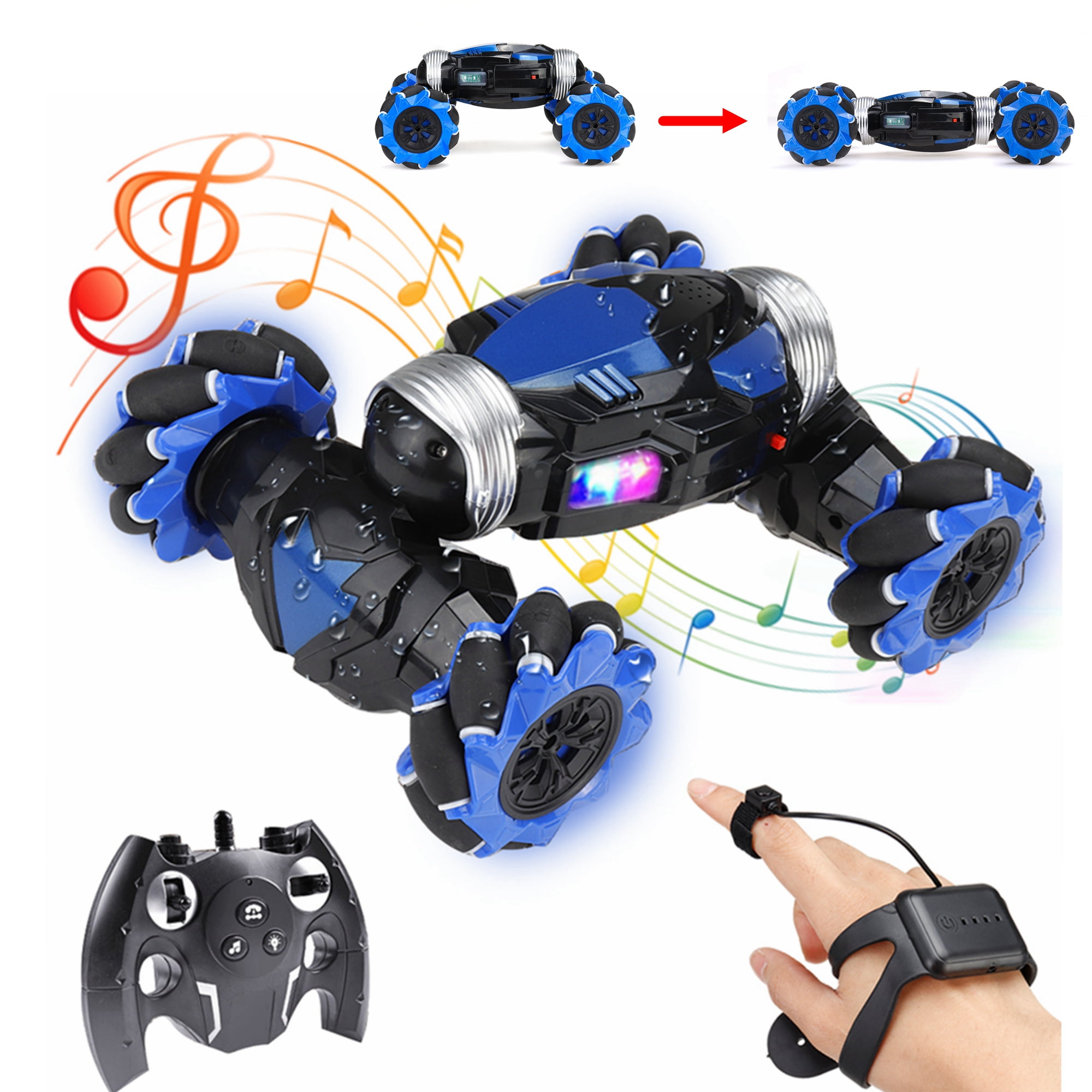 2.4Ghz RC Moving Toys for Kids Wireless 360° Rotating Remote Controlled Toys with Real Sound Toddlers Birthday Gifts SupAI Remote Control Spider Toys for 4 5 6 7 8 Year Old Boys Spray & LED Light 