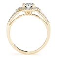 thumbnail image 2 of Aonejewelry 1/2 Carat Halo Diamond Engagement Flower Shape Ring 14K Solid Yellow Gold, 2 of 2