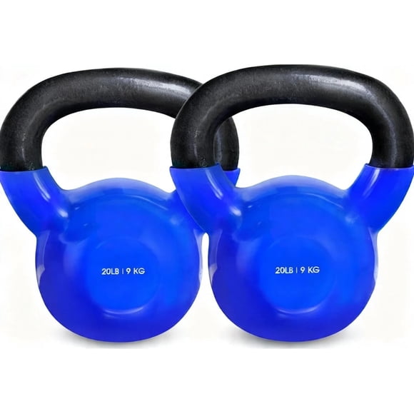Vinyl Coated Cast Iron Kettlebell 5 to 100 lbs for Strength Training Home Gym Exercises Fitness Full Body Workout Push Ups Grip Strength