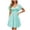Green, variant on VBVC Women's Twist Knot A-Line Mini Dress , Summer Sweetheart Square Neck Dress For Women , Ladies' Ruffle Flutter Sleeve Dress with Pockets,Black,S-XL