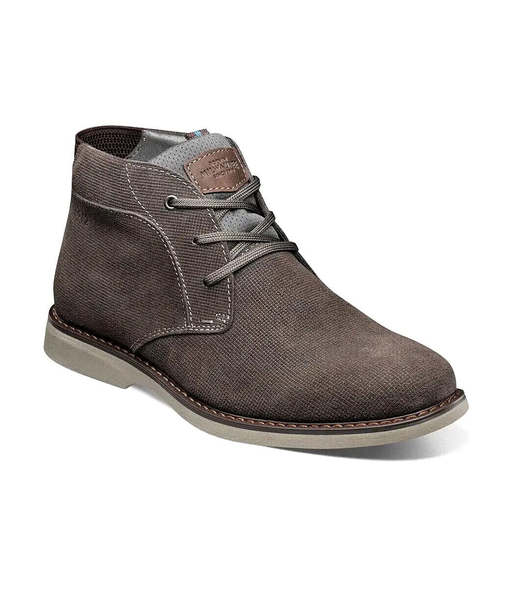 Men's Nunn Bush Otto Plain Toe Chukka Boot Dress Shoes Gray 84987-020 ...