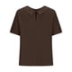 thumbnail image 5 of Vestidos Casuales Para Mujer, Blusas De Mujer De Moda Camisa de lino lisa de verano para mujer, con cuello de muñeca y solapa suelta, bonita, 5 of 6
