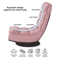 thumbnail image 2 of Loungie Adyn Linen Swivel Recliner/Floor Chair, Pink, 2 of 8