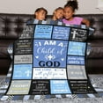 thumbnail image 3 of Christian Gifts for Men Blanket - 60''''x50'''' - I Am a Child of God Blankets Gift - Inspirational Religious Gifts for Dad, Son, Brother, Him - Christian Gifts, Catholic Spiritual Gifts for Men, 3 of 6