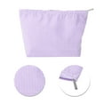 thumbnail image 4 of Unique Bargains 1 Pc Seersucker Stripes Makeup Bag Purple Polyester, 4 of 5